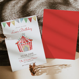 Invitación a la fiesta de cumpleaños del circo vin