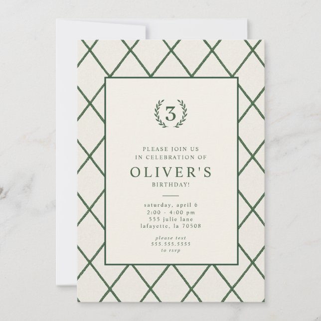 Invitación a la fiesta de cumpleaños del Club Camp (Anverso)