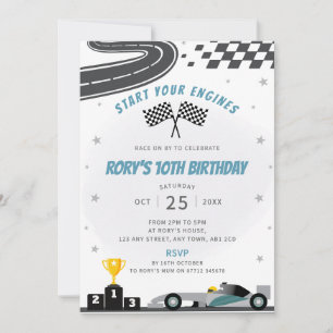 Invitación a la fiesta de cumpleaños del coche de