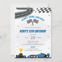 Invitación a la fiesta de cumpleaños del coche de
