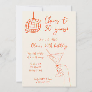 Invitación a la fiesta de cumpleaños del cóctel Re