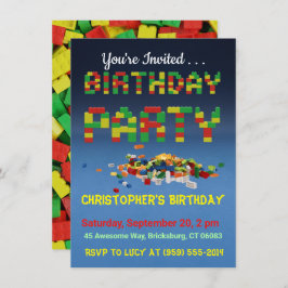 Invitación a la fiesta de cumpleaños del construct