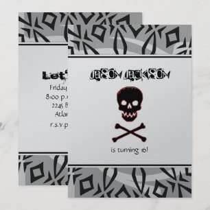 Invitación a la fiesta de cumpleaños del cráneo