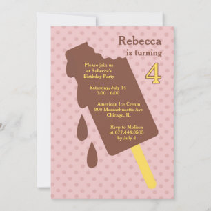 Invitación a la fiesta de cumpleaños del crema de