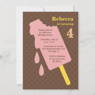 Invitación a la fiesta de cumpleaños del crema de