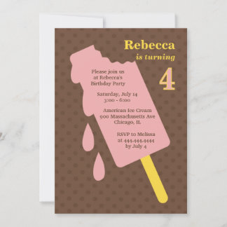 Invitación a la fiesta de cumpleaños del crema de