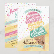 Invitación a la fiesta de cumpleaños del crema de 