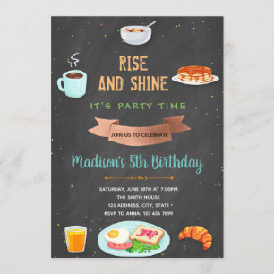 Invitación a la fiesta de cumpleaños del desayuno
