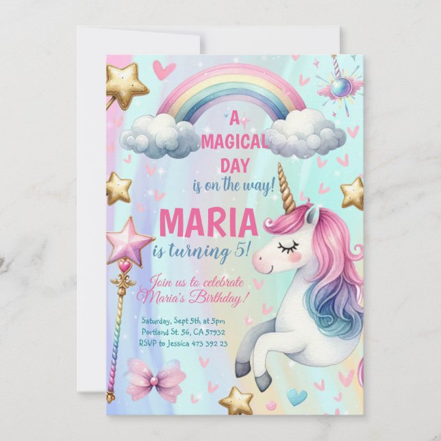 Invitación a la fiesta de cumpleaños del Día Magno (Anverso)