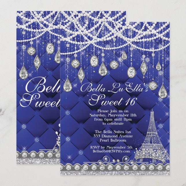 Invitación a la fiesta de cumpleaños del Diamante  (Anverso / Reverso)