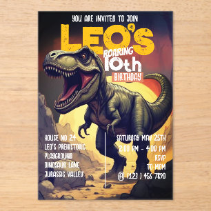 Invitación a la Fiesta de Cumpleaños del Dinosauri