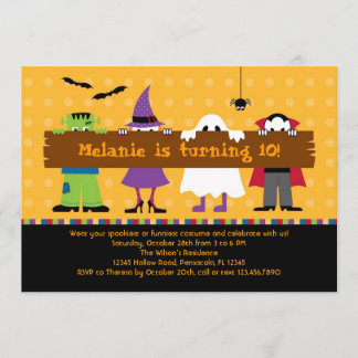 Invitación a la fiesta de cumpleaños del disfraz d