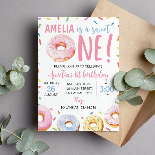 Invitación a la fiesta de cumpleaños del Donut (Subido por el creador)