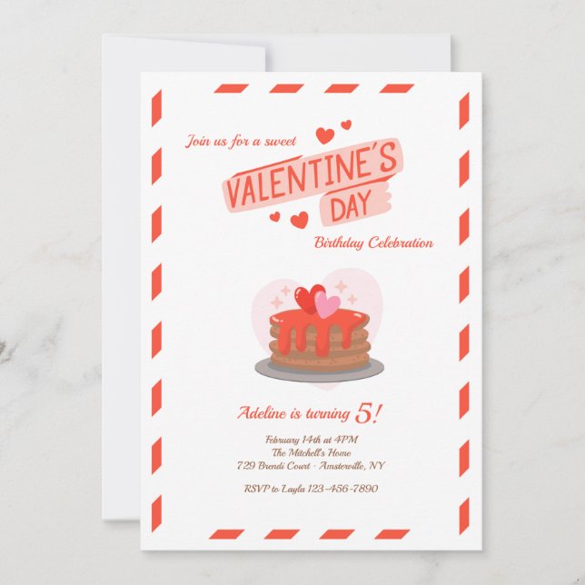 Invitación a la fiesta de cumpleaños del el día de (Anverso)