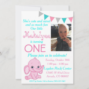 Invitación a la fiesta de cumpleaños del Elefante 
