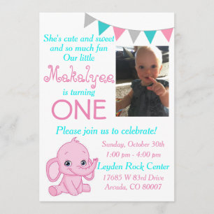 Invitación a la fiesta de cumpleaños del Elefante