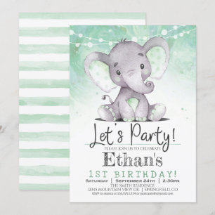 Invitación a la fiesta de cumpleaños del Elefante