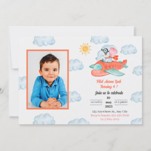Invitación a la fiesta de cumpleaños del elefante