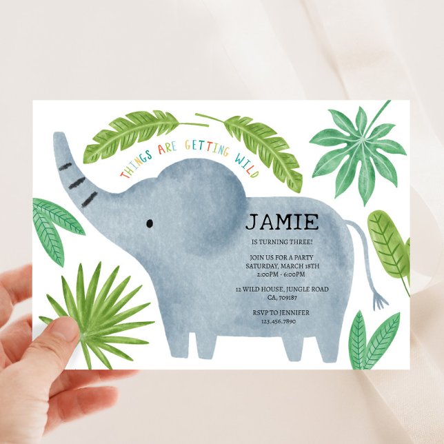 Invitación a la fiesta de cumpleaños del elefante (Subido por el creador)
