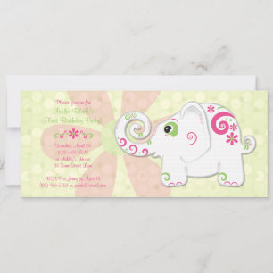 Invitación a la fiesta de cumpleaños del elefante 