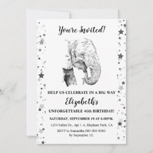 Invitación a la fiesta de cumpleaños del elefante