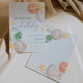 Invitación a la fiesta de cumpleaños del espacio e