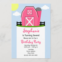 Invitación a la fiesta de cumpleaños del establo r