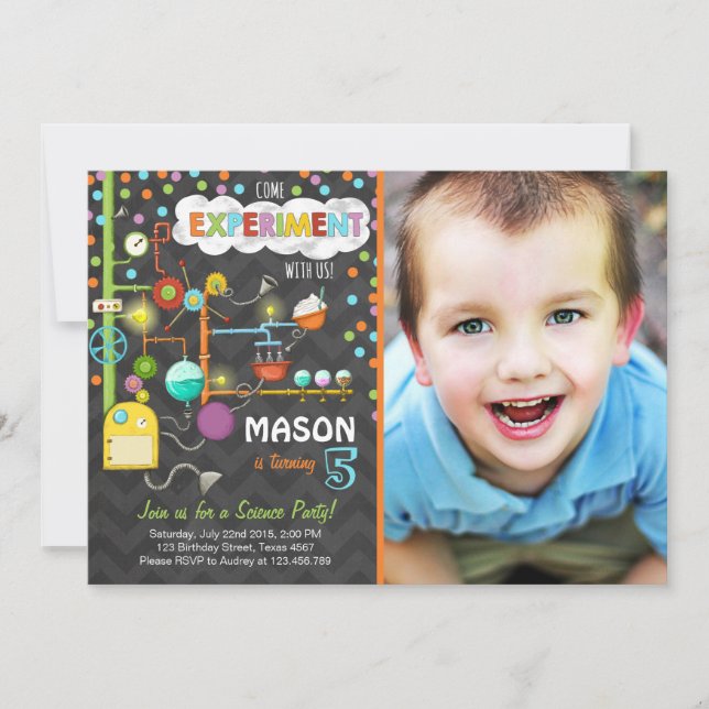 Invitación a la fiesta de cumpleaños del Experimen (Anverso)