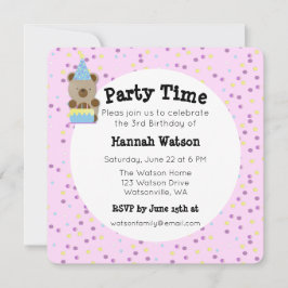 Invitación a la fiesta de cumpleaños del Fiesta Cu