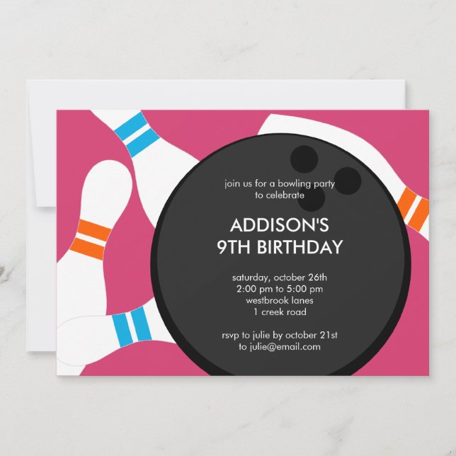 Invitación a la fiesta de cumpleaños del Fiesta de (Anverso)