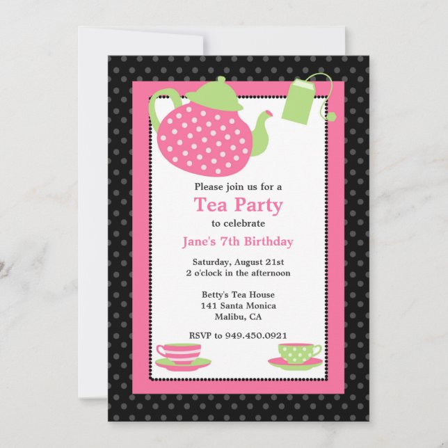 Invitación a la fiesta de cumpleaños del Fiesta de (Anverso)