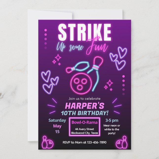 Invitación a la fiesta de cumpleaños del Fiesta de (Anverso)