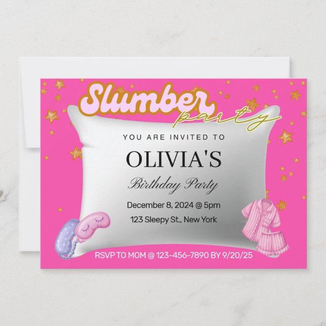 Invitación a la fiesta de cumpleaños del Fiesta de (Anverso)