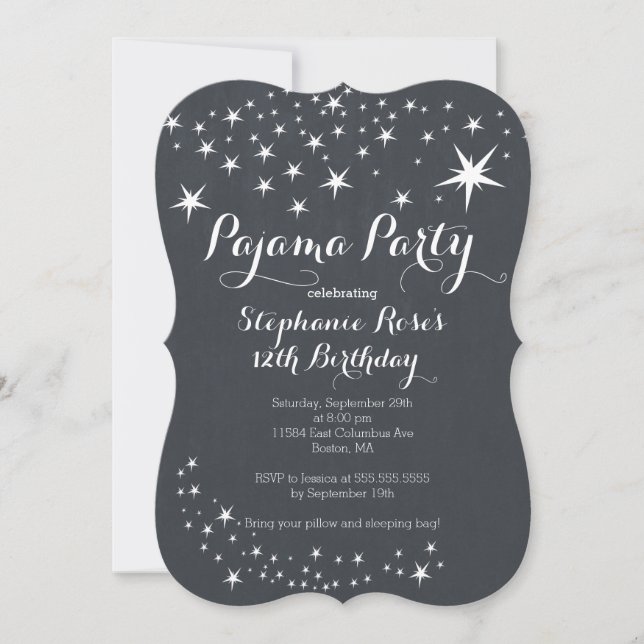 Invitación a la fiesta de cumpleaños del Fiesta de (Anverso)