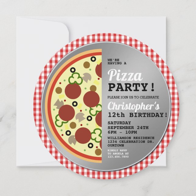 Invitación a la fiesta de cumpleaños del Fiesta Pi (Anverso)