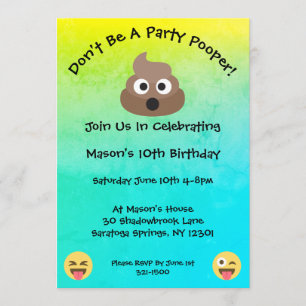 Invitación a la fiesta de cumpleaños del Fiesta Po