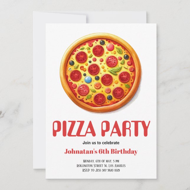 Invitación a la fiesta de cumpleaños del Fiesta Wa (Anverso)