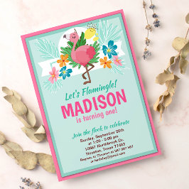 Invitación a la fiesta de cumpleaños del Flamingo 