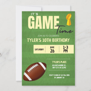 Invitación a la fiesta de cumpleaños del fútbol