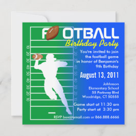 Invitación a la fiesta de cumpleaños del fútbol