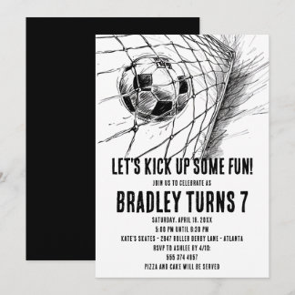 Invitación a la fiesta de cumpleaños del fútbol -