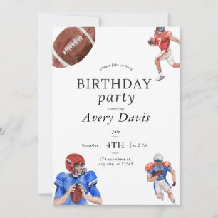 Invitación a la fiesta de cumpleaños del fútbol