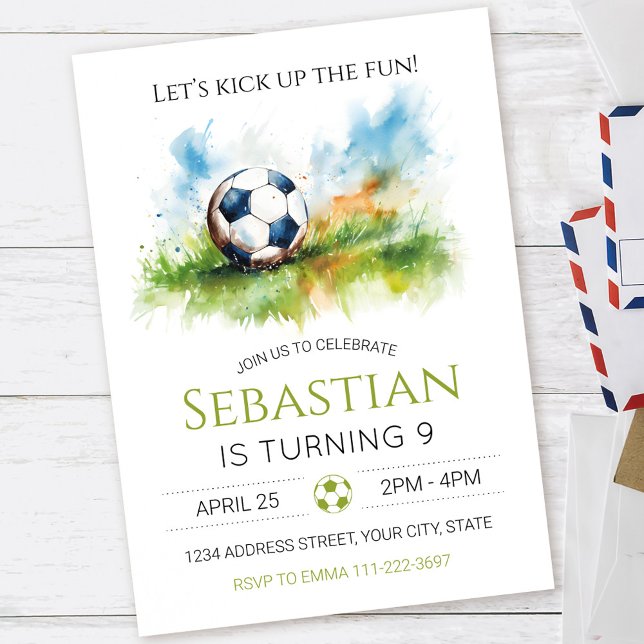 Invitación a la fiesta de cumpleaños del fútbol (Subido por el creador)