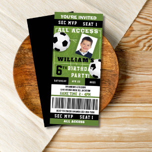 Invitación a la fiesta de cumpleaños del fútbol