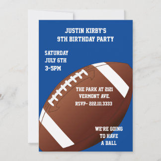 Invitación a la fiesta de cumpleaños del fútbol