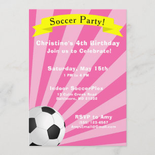 Invitación a la fiesta de cumpleaños del fútbol