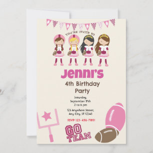 Invitación a la fiesta de cumpleaños del fútbol