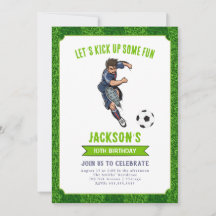 Invitación a la fiesta de cumpleaños del fútbol