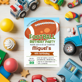 Invitación a la fiesta de cumpleaños del fútbol de