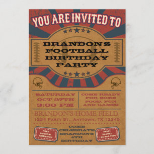 Invitación a la fiesta de cumpleaños del fútbol de